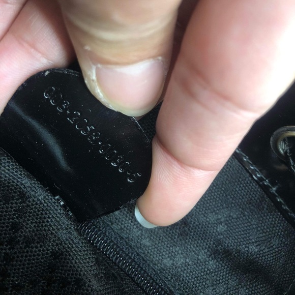 Authentic GUCCI Logos Bamboo Mini Backpack Bag Nylon Leather Black Italy - Picture 15 of 15